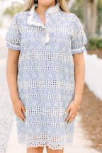 Took Long Enough Dress, Ice Blue