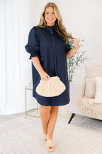 Truth Be Told Dress, Navy