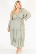 Vivid Palms Dress, Sage