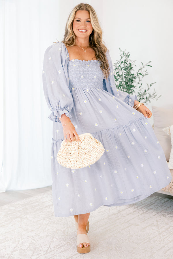 Wildflower Wonder Dress, Cornflower