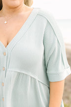 Wind Down Romper, Dusty Sage