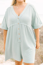 Wind Down Romper, Dusty Sage