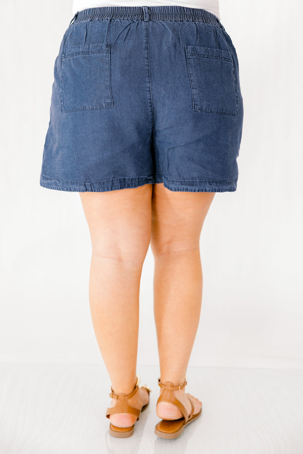 Yes You Can Shorts, Dark Denim