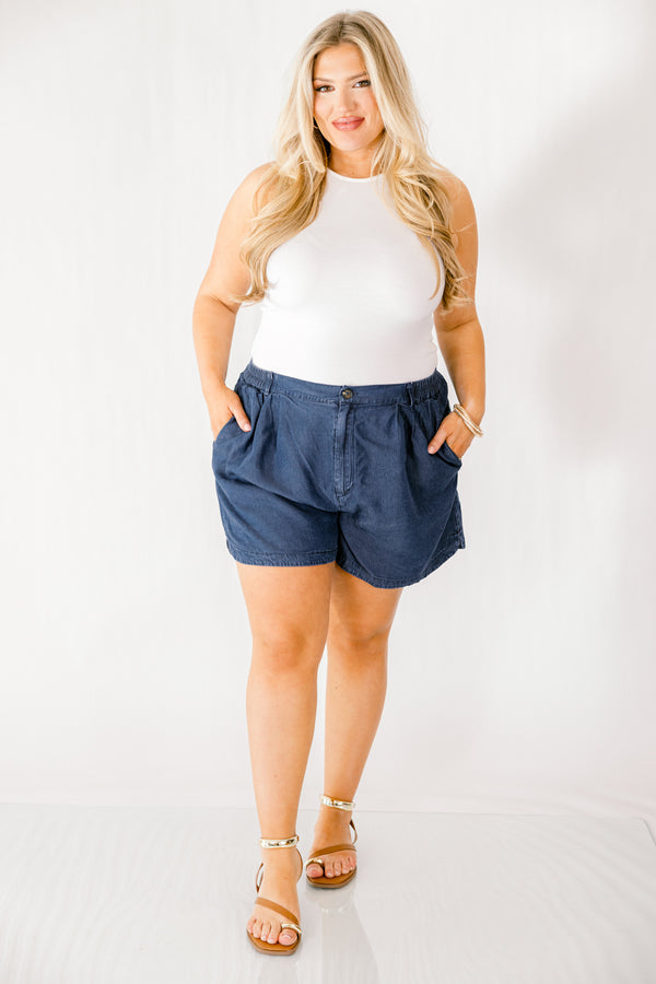 Yes You Can Shorts, Dark Denim